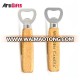 Promotional Metal Push Down Bar Souvenir Blank Wooden Handle Custom Beer Wine Bottle Opener