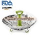 Stainless Steel Steamer Basket with Extendable Handle,Portable Steamer,