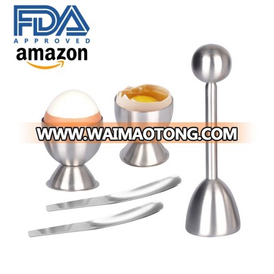 304 Stainless Steel 5pcs Egg Cracker Topper Set