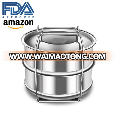 2 Tier Stackable Stainless Steel Steamer