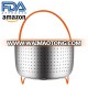 304 Stainless Steel Steamer basket with silicone handle